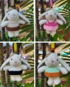 Drooping ear rabbit plush keychain doll, keychain pendant, simulation doll, cute and small schoolbag pendant details Picture